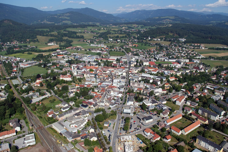 Foto mit Blick auf eine Ortschaft